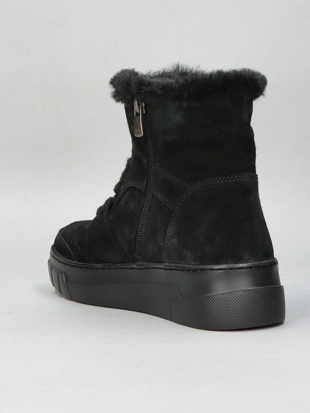 SUEDE ANKLE BOOTS - BLACK