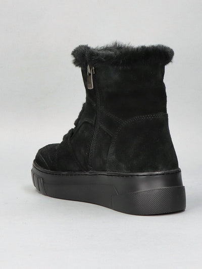 SUEDE ANKLE BOOTS - BLACK