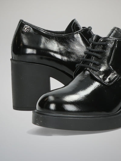 LEATHER SHOES - BLACK