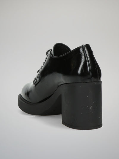 LEATHER SHOES - BLACK