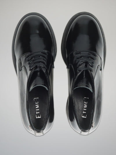 LEATHER SHOES - BLACK