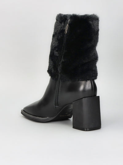 LEATHER BOOTS - BLACK