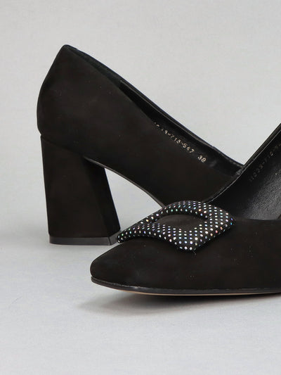 NUBUCK PUMPS - BLACK