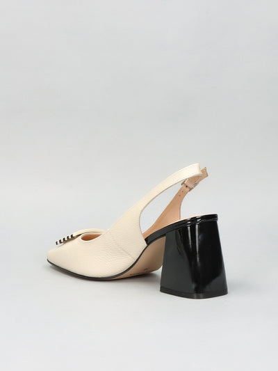 LEATHER SLINGS - BEIGE