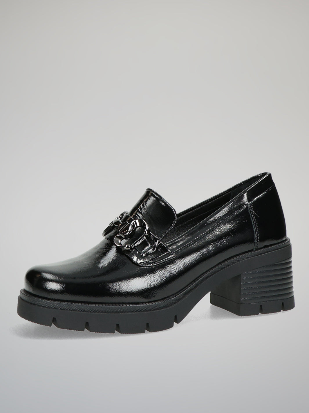 LEATHER LOW SHOES - BLACK