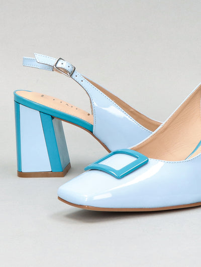 LEATHER SLINGS - BLUE