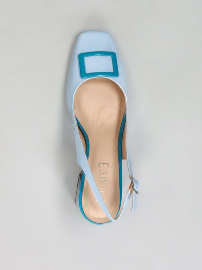 LEATHER SLINGS - BLUE