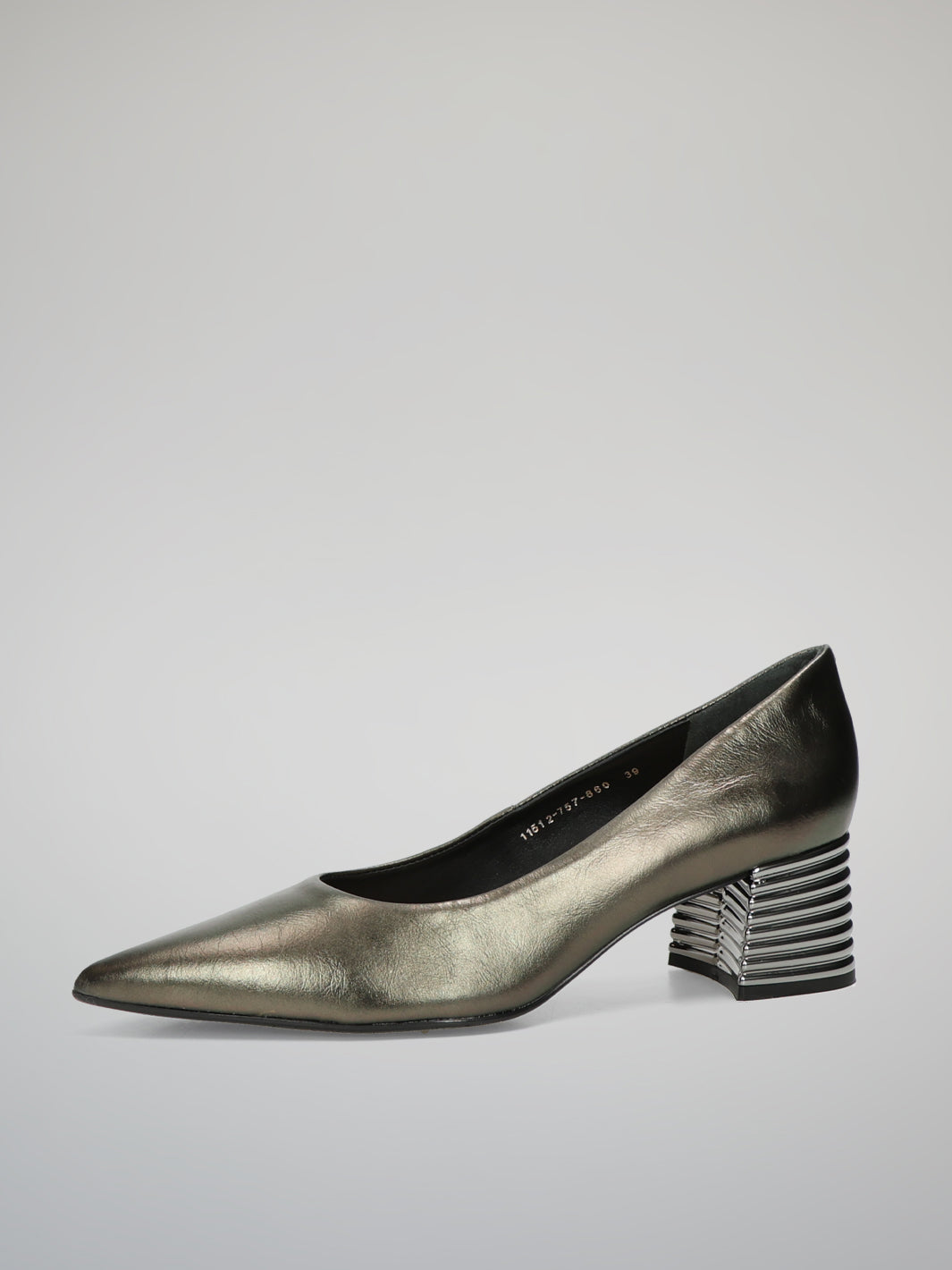 LEATHER HEELS - METALLIC