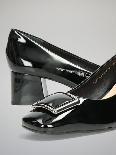 LEATHER HEELS - BLACK
