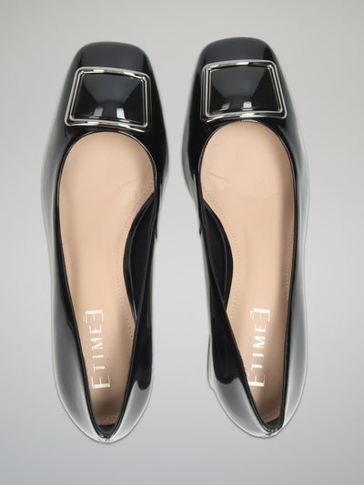 LEATHER HEELS - BLACK