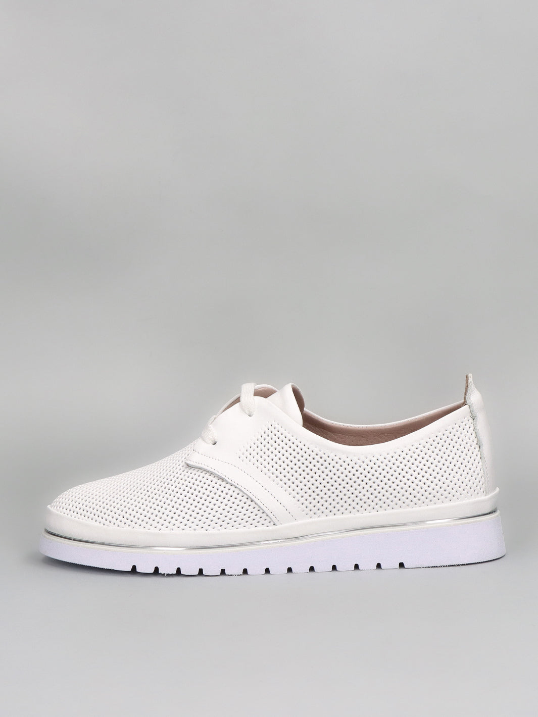 LEATHER LOW SHOES - WHITE
