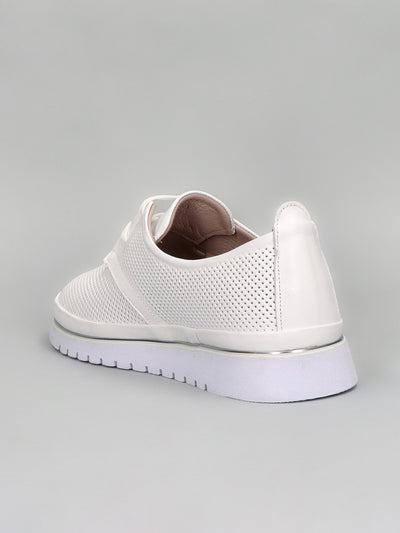 LEATHER LOW SHOES - WHITE