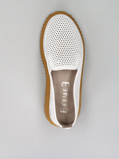 LEATHER LOW SHOES - WHITE