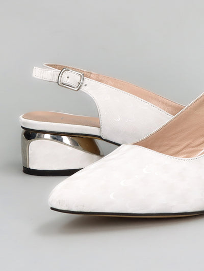 LEATHER SLINGS - WHITE