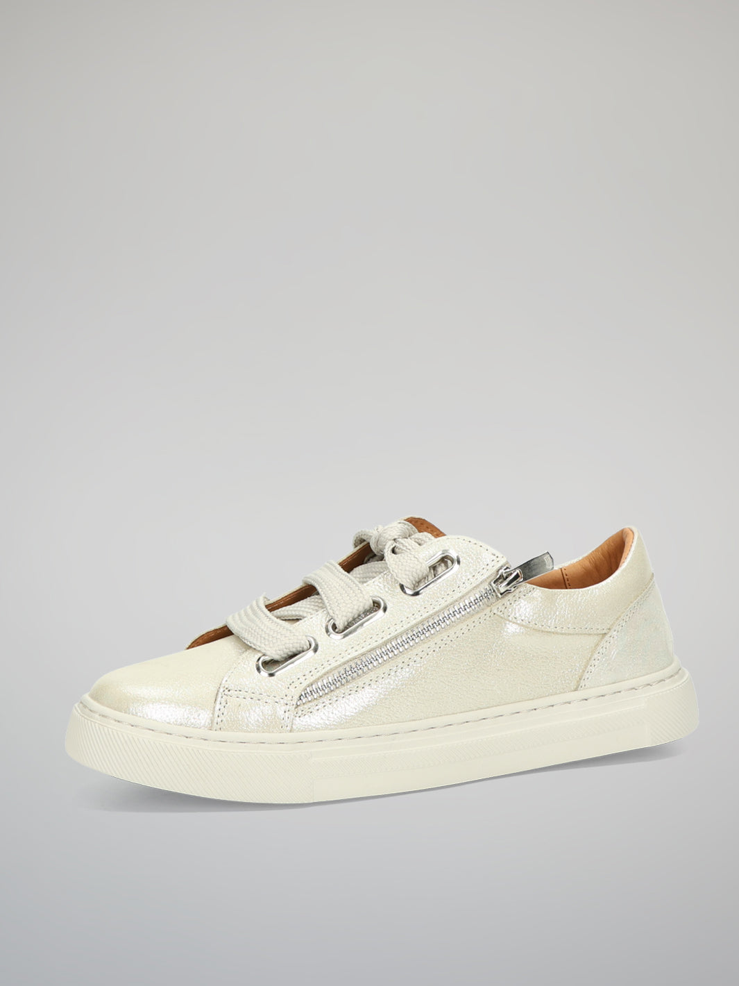 LEATHER SNEAKERS - BEIGE