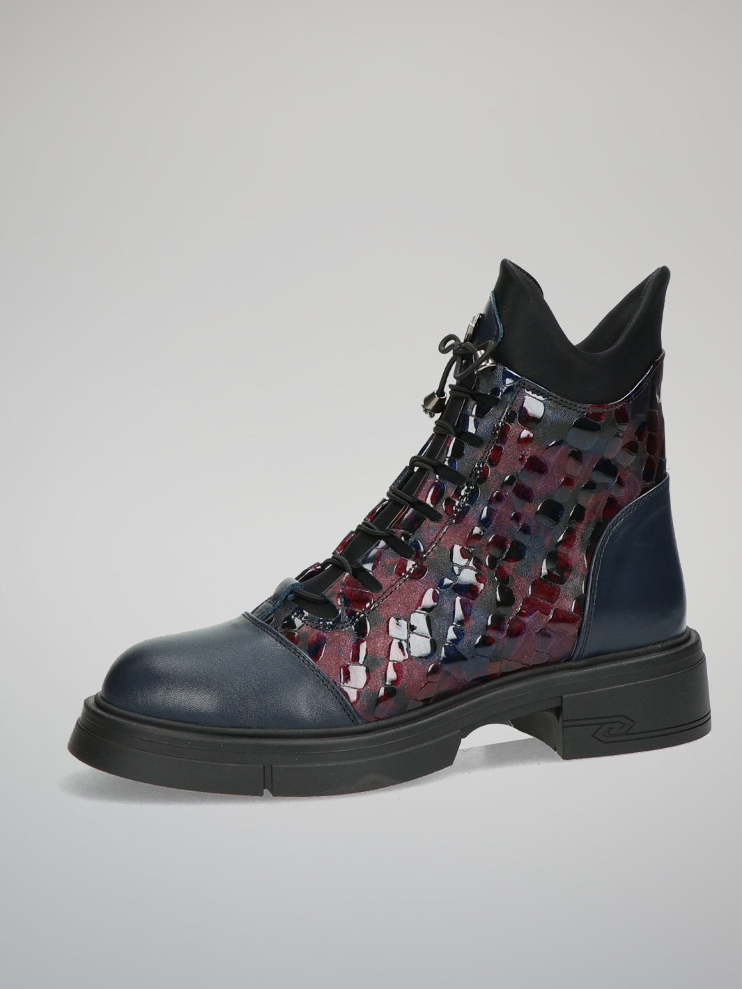 LEATHER ANKLE BOOTS - BURGUNDY