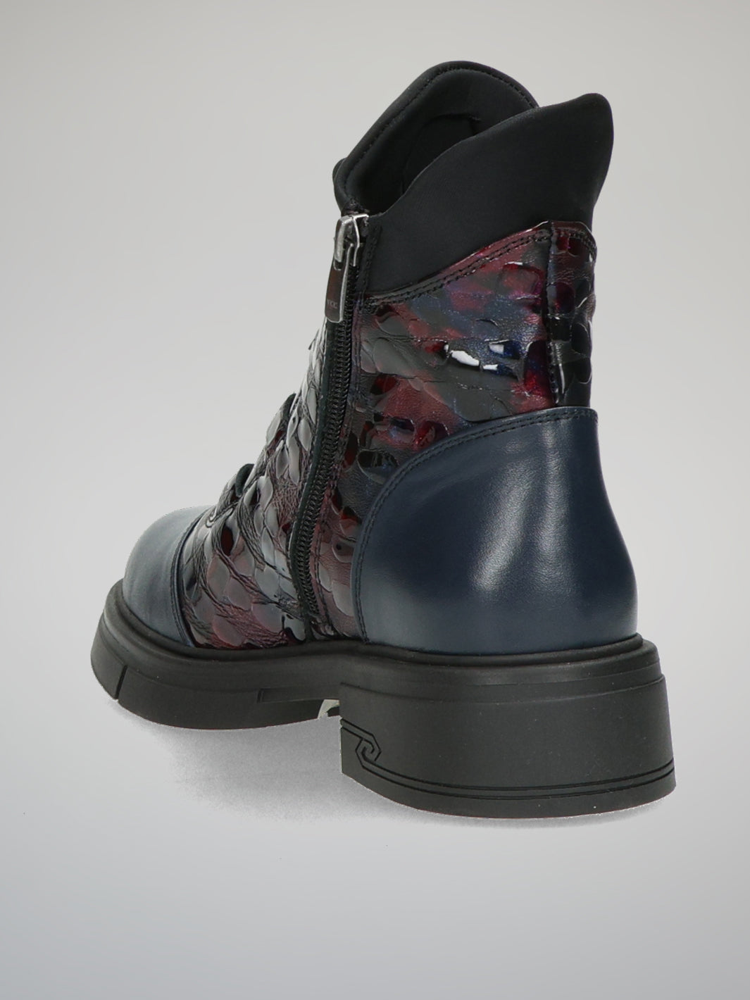 LEATHER ANKLE BOOTS - BURGUNDY