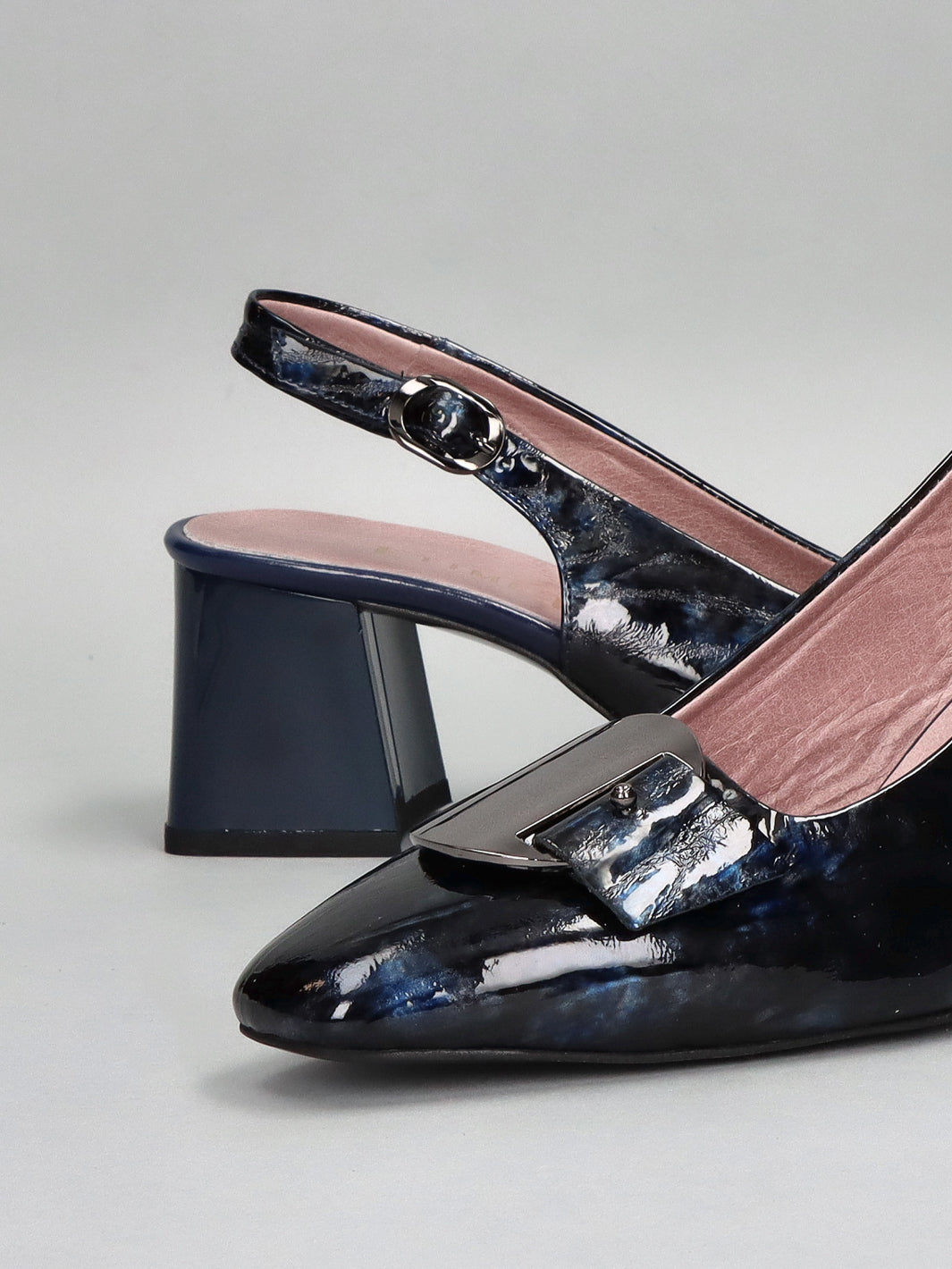 LEATHER SLINGS - DARK BLUE
