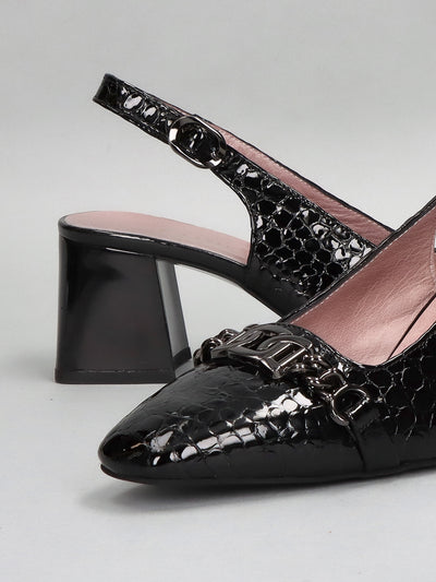 LEATHER SLINGS - BLACK