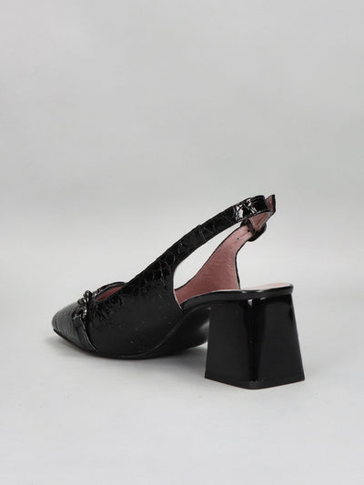 LEATHER SLINGS - BLACK
