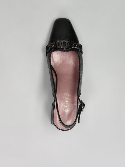 LEATHER SLINGS - BLACK