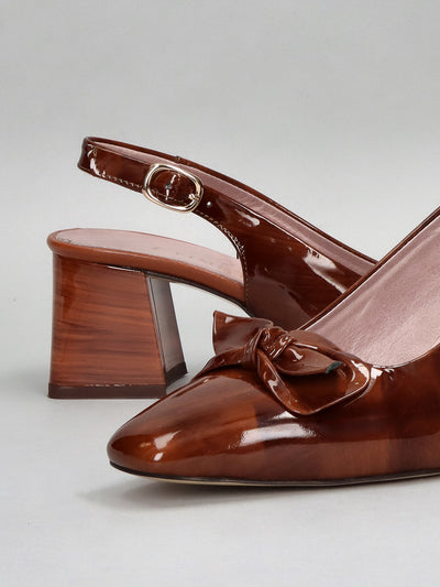 LEATHER SLINGS - BROWN