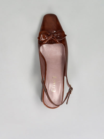 LEATHER SLINGS - BROWN