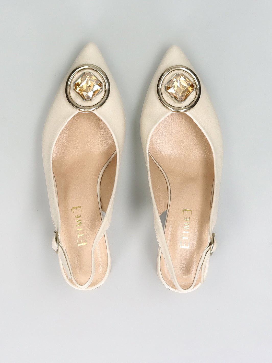 LEATHER SLINGS - BEIGE