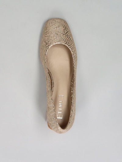 LEATHER PUMPS - BEIGE