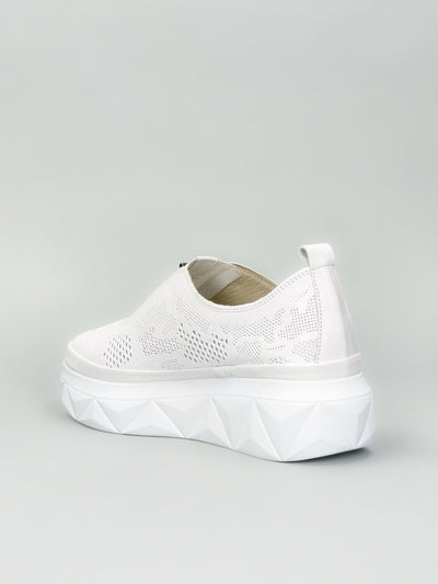 LEATHER SNEAKER - WHITE
