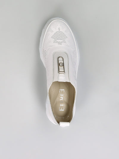 LEATHER SNEAKER - WHITE