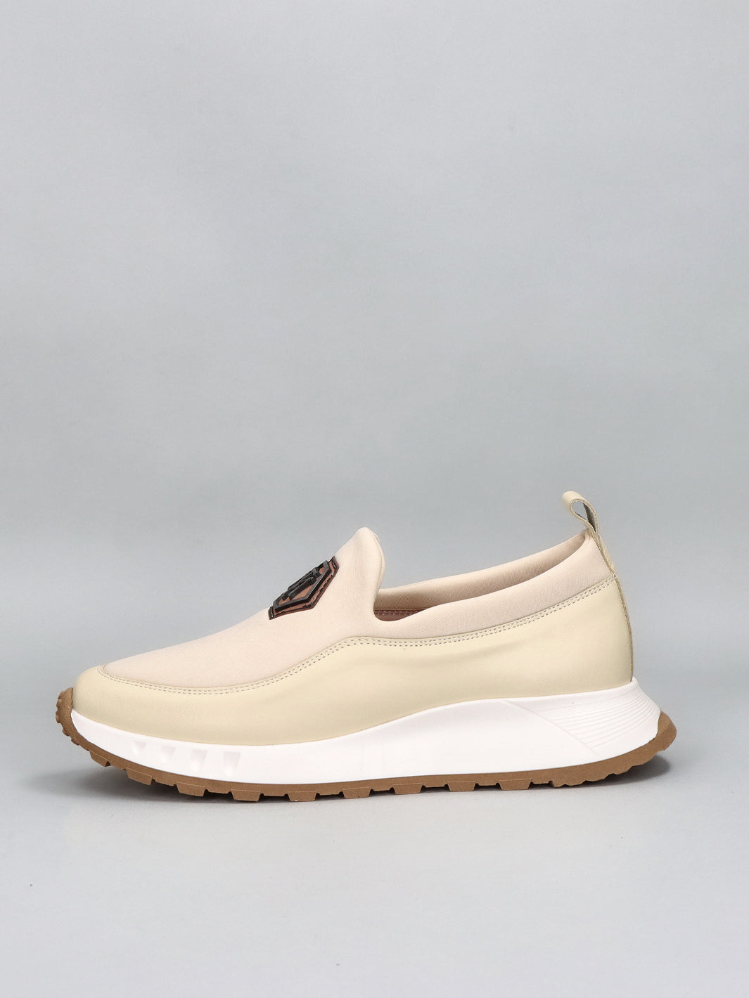 LEATHER SNEAKER - BEIGE