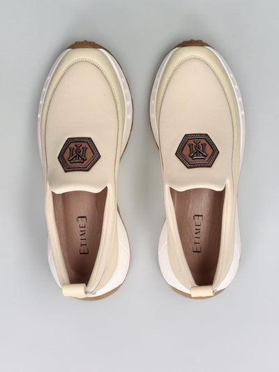 LEATHER SNEAKER - BEIGE