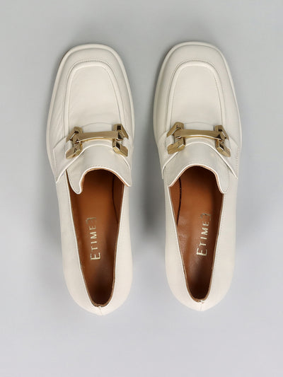 LEATHER LOW SHOES - WHITE
