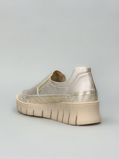 LEATHER SNEAKER - GOLD