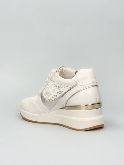 LEATHER SNEAKER - BEIGE