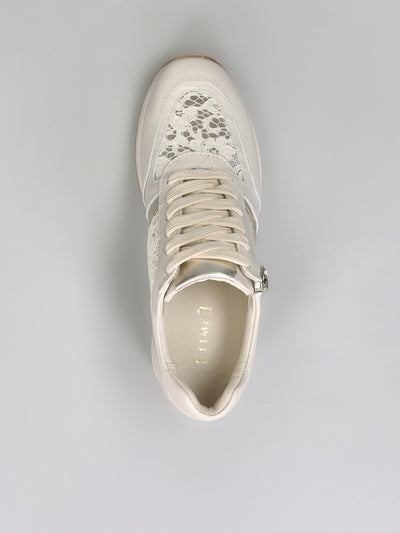 LEATHER SNEAKER - BEIGE