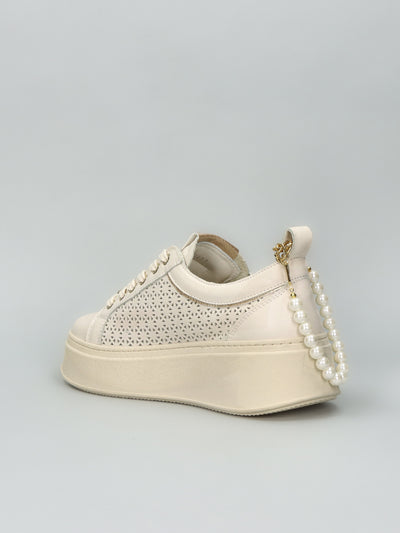 LEATHER SNEAKER - BEIGE