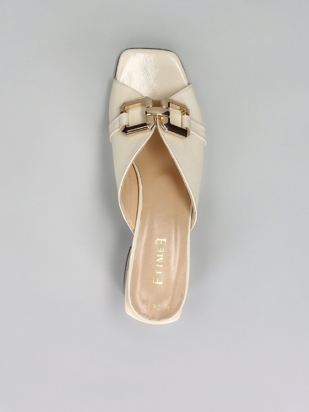 LEATHER SLIPPERS - BEIGE