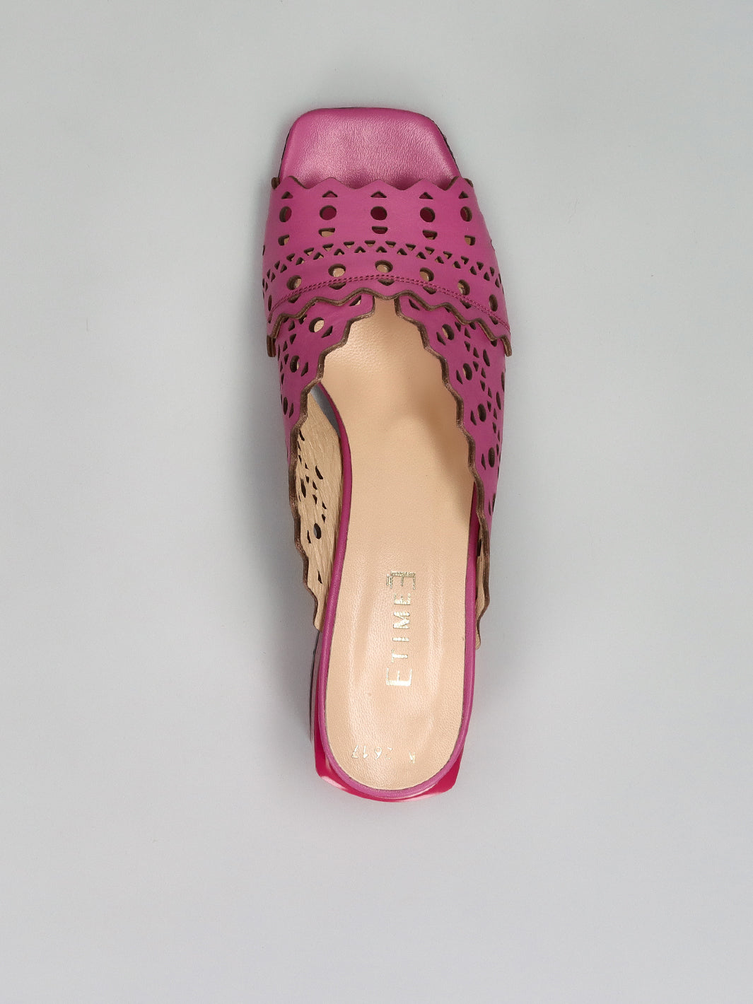 LEATHER SLIPPERS - PURPLE