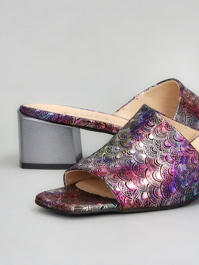 LEATHER SLIPPERS - MULTI/COLOURED