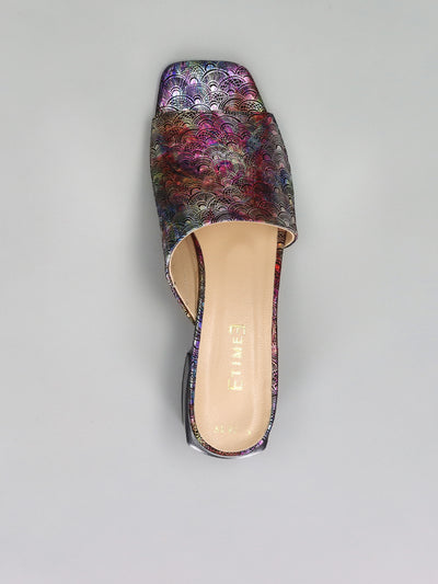 LEATHER SLIPPERS - MULTI/COLOURED