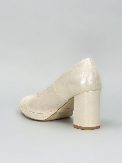 NUBUCK PUMPS - GOLD