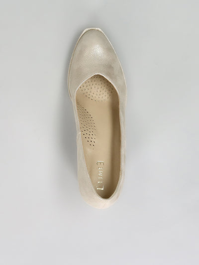 NUBUCK PUMPS - GOLD