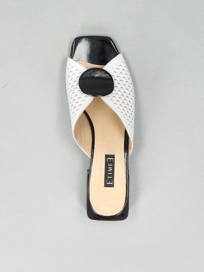 LEATHER SLIPPERS - WHITE