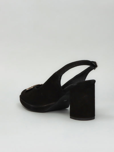 NUBUCK SLINGS - BLACK