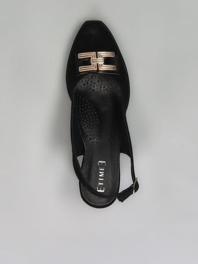 NUBUCK SLINGS - BLACK