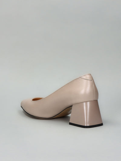 LEATHER PUMPS - GREY/BROWN