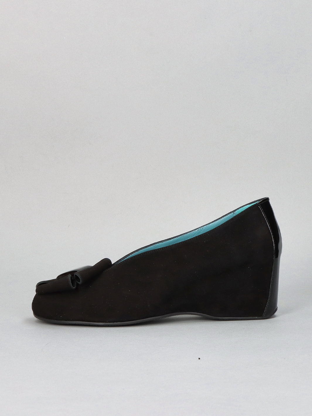 SUEDE LOW SHOES - BLACK