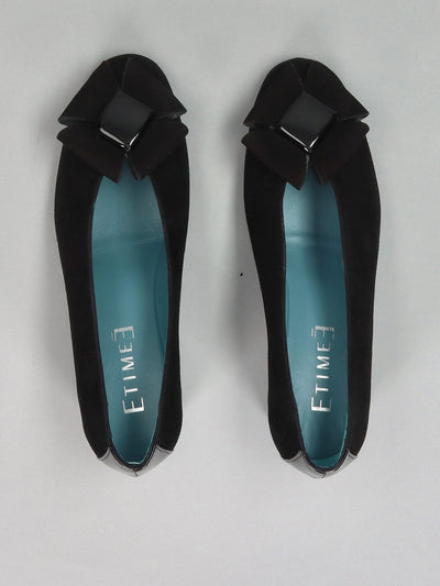 SUEDE LOW SHOES - BLACK